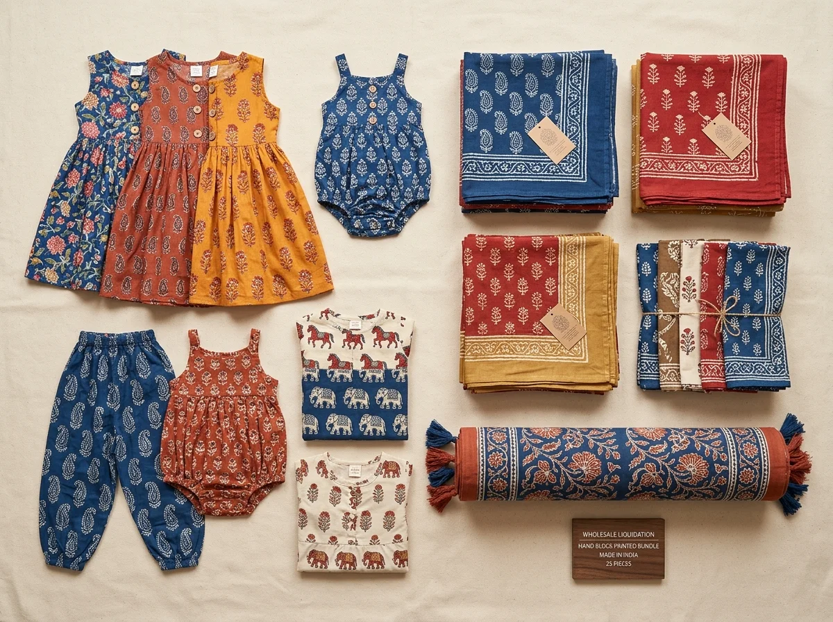 Kidswear & Cotton Home Textiles - Mixed Lot | India