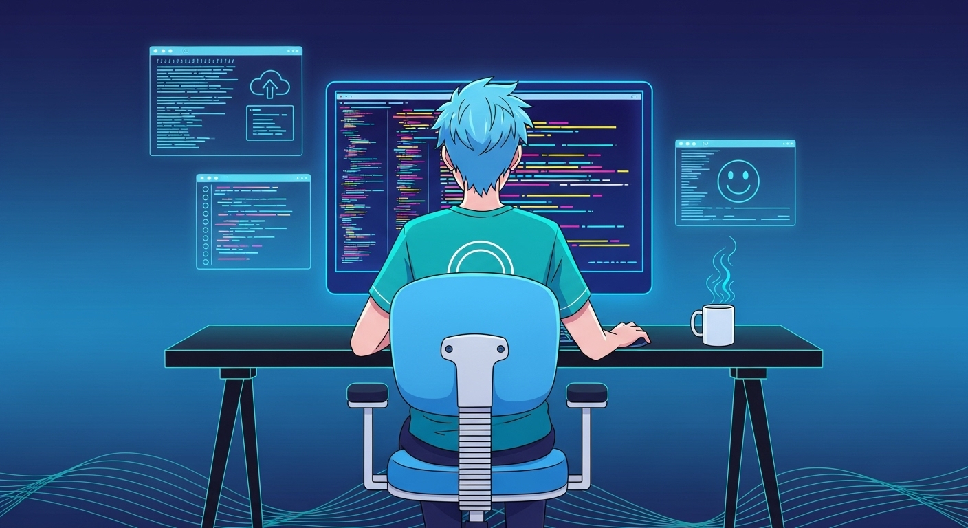 Cartoon of a programmer