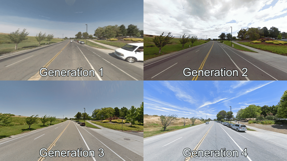 Google car generations