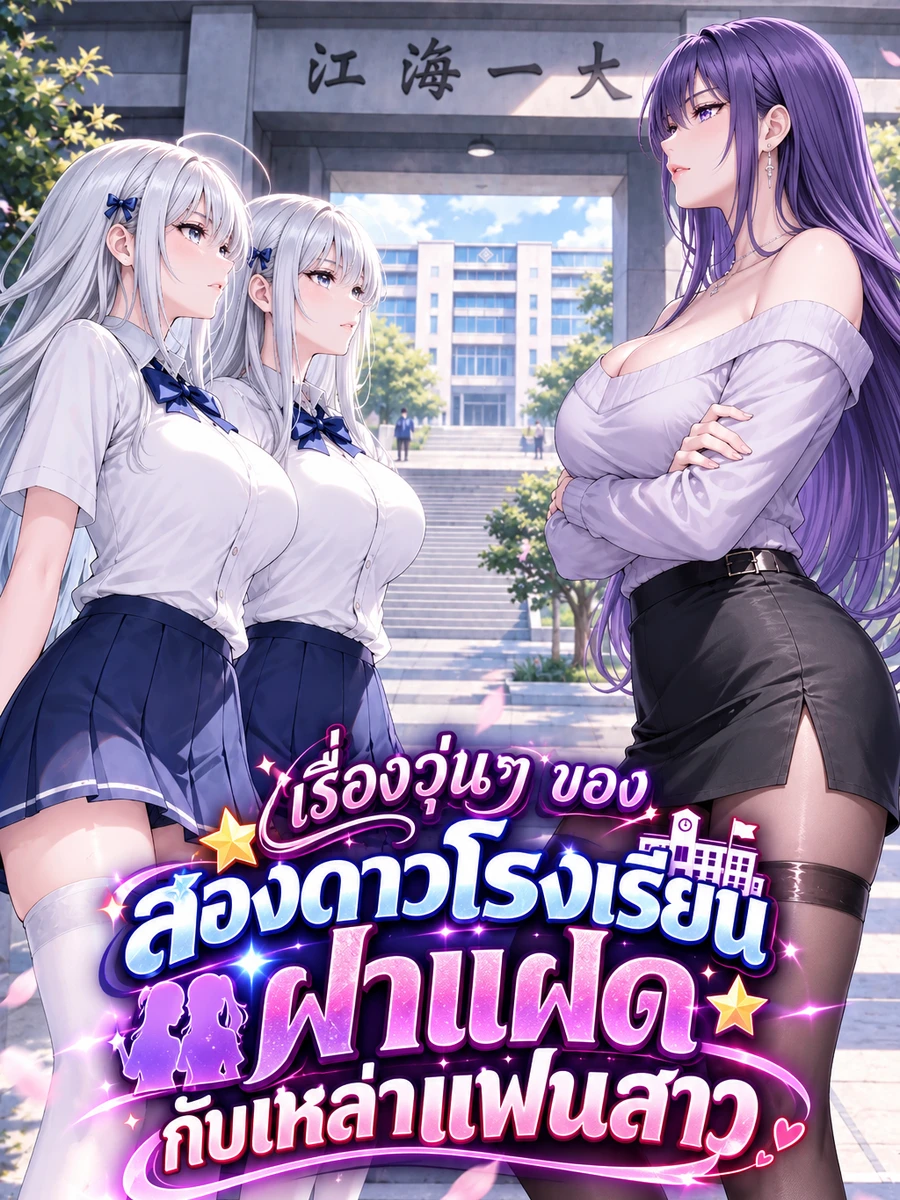ปก "เรื่องวุ่นๆ ของสองดาวโรงเรียนฝาแฝดกับเหล่าแฟนสาว"