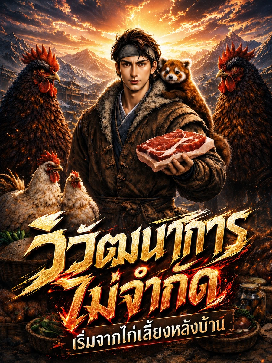 ปก [จบแล้ว] (อ่านฟรี150ตอน) วิวัฒนาการไม่จํากัด : ฉันเริ่มต้นจาก วิวัฒนาการไก่ตัวจ้อยหลังบ้าน