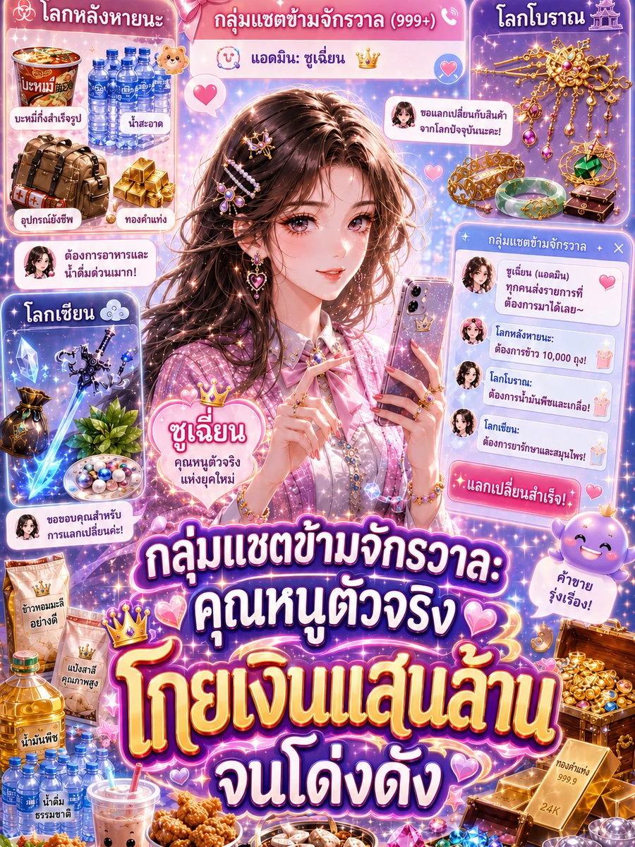 ปก [จบแล้ว]กลุ่มแชตข้ามจักรวาล: คุณหนูตัวจริงโกยเงินแสนล้านจนโด่งดัง