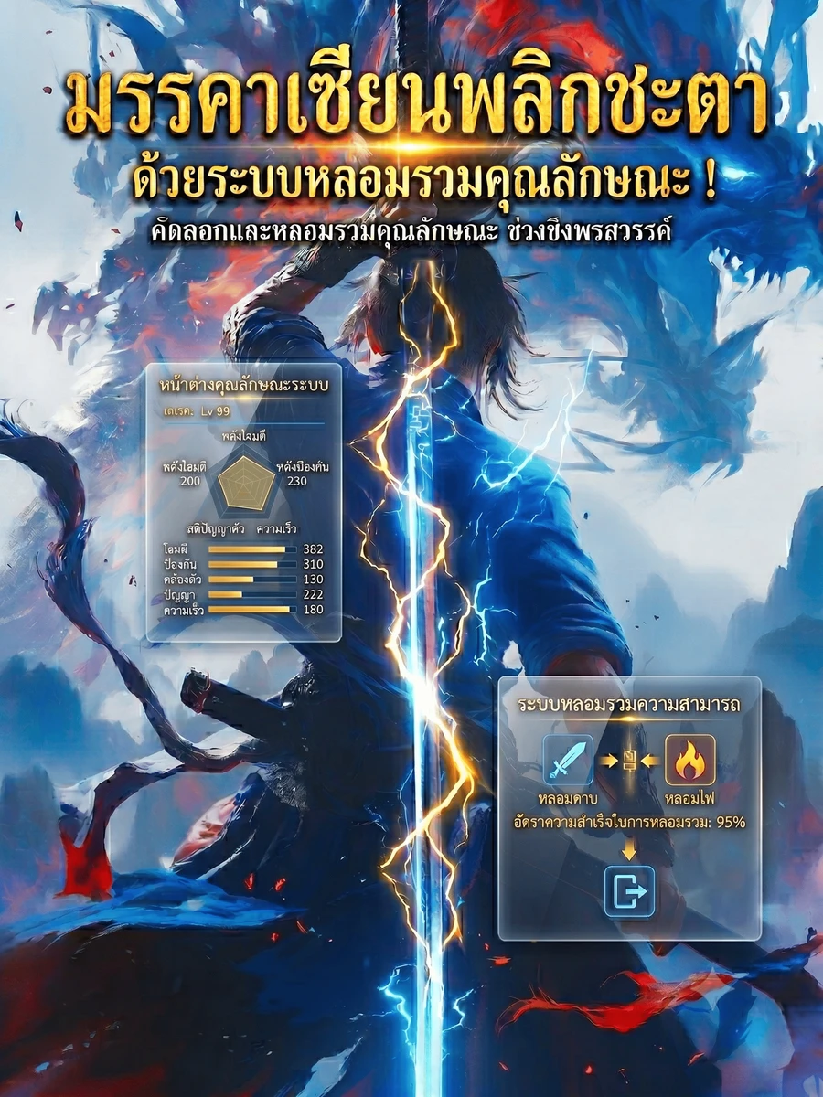 ปก มรรคาเซียนพลิกชะตา: ด้วยระบบหลอมรวมคุณลักษณะ !