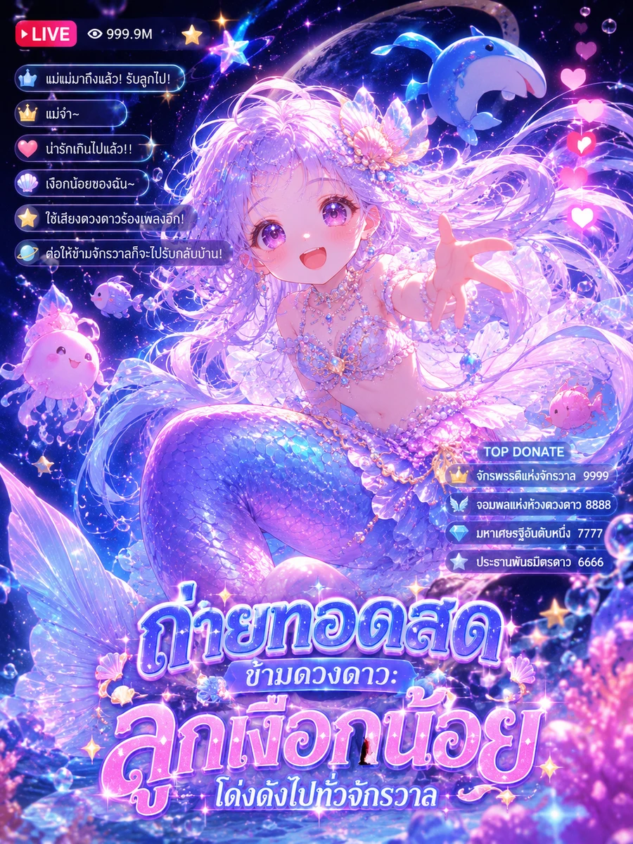 ปก ถ่ายทอดสดข้ามดวงดาว: ลูกเงือกน้อยโด่งดังไปทั่วจักรวาล