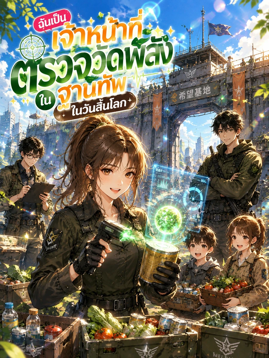 ปก ฉันเป็นเจ้าหน้าที่ตรวจวัดพลังในฐานทัพในวันสิ้นโลก