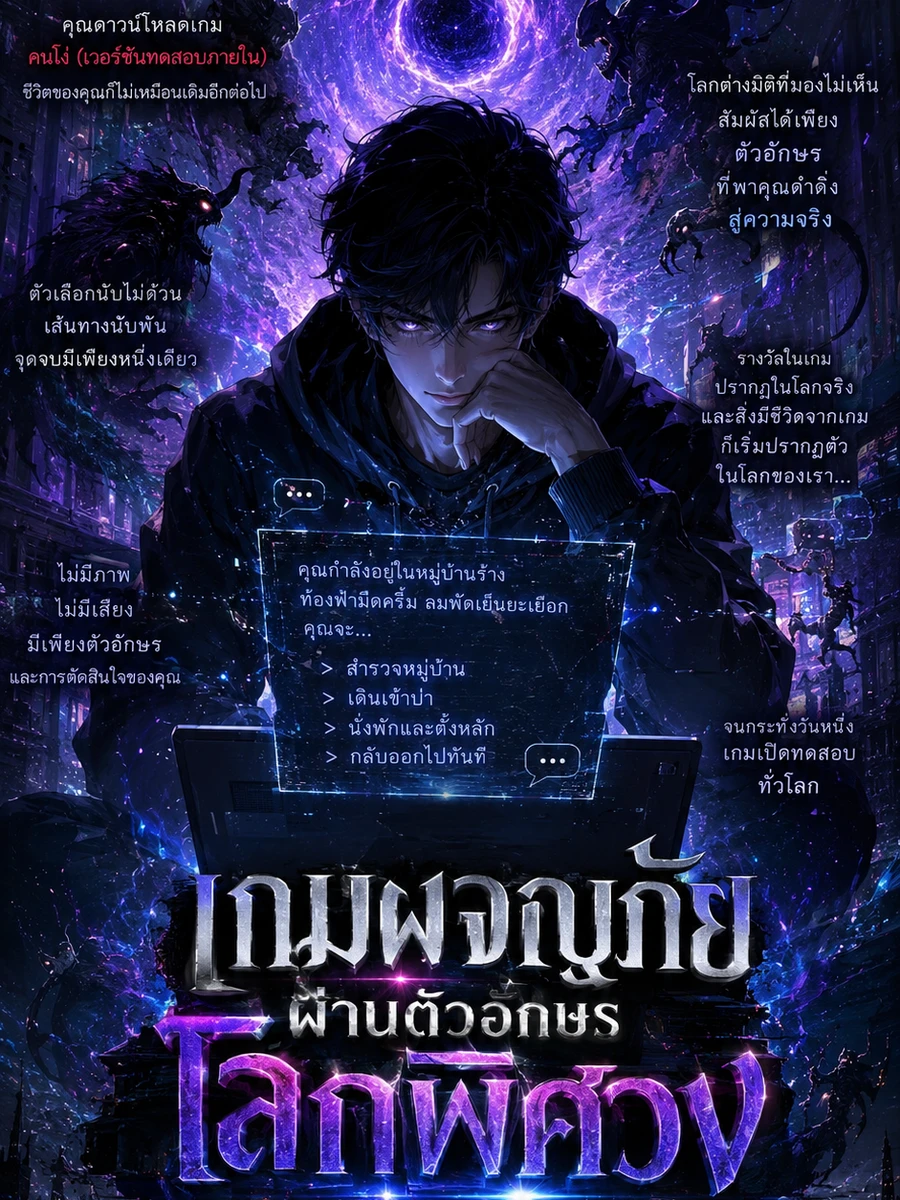 ปก เกมผจญภัยผ่านตัวอักษรโลกพิศวง
