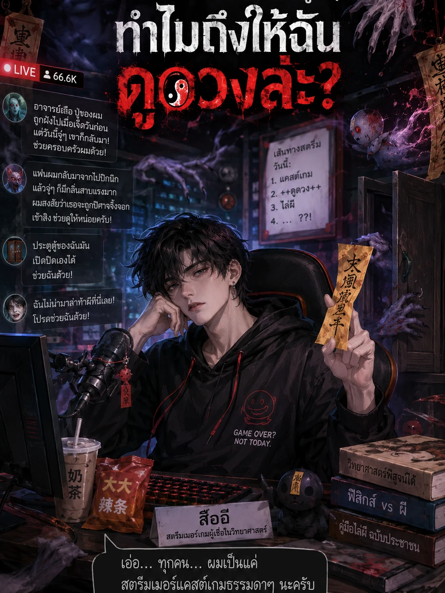 ปก เป็นสตรีมเมอร์เกมอยู่ดีๆ ทําไมถึงให้ฉันดูดวงล่ะ?