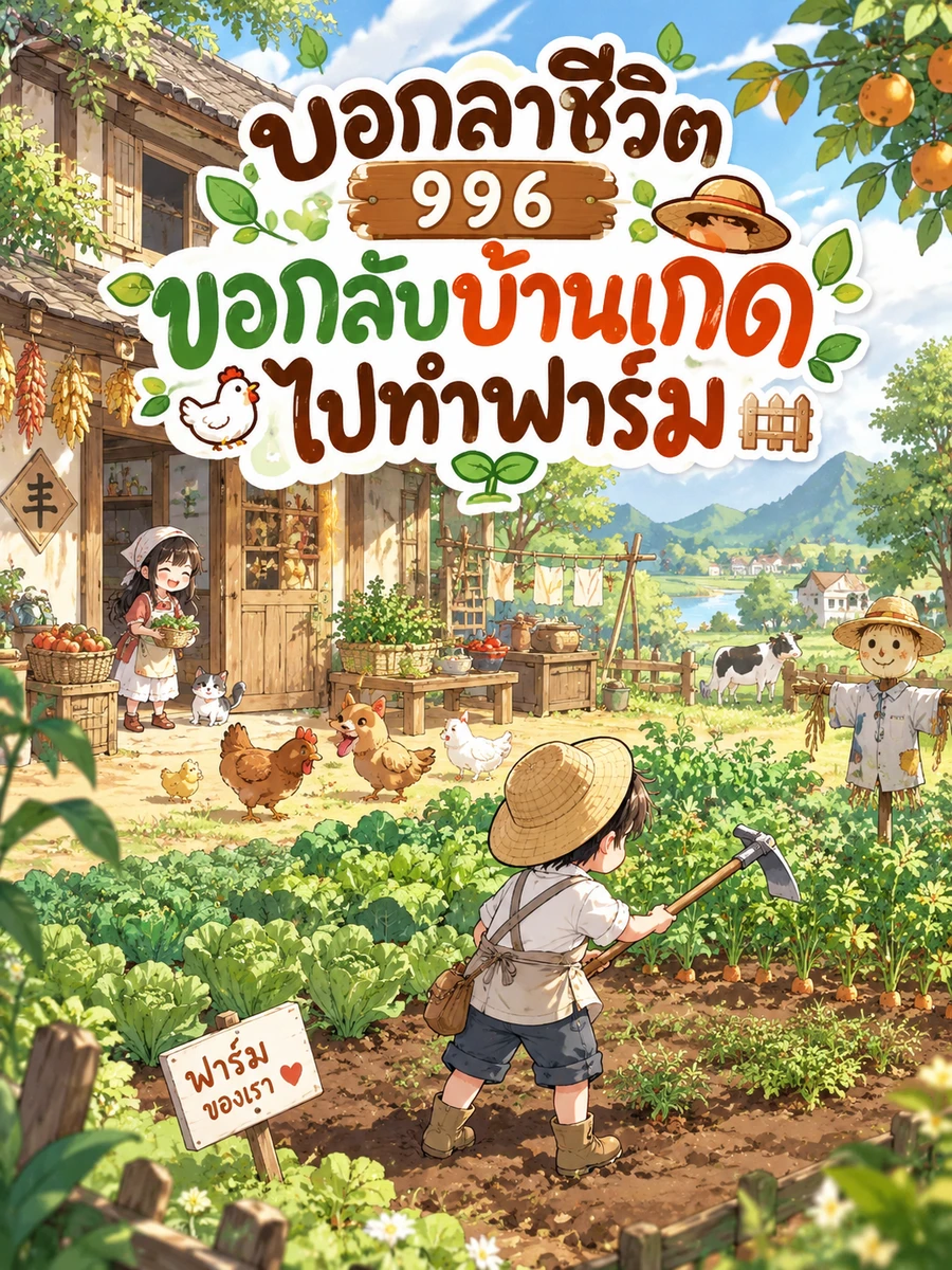 ปก บอกลาชีวิต 996 ขอกลับบ้านเกิดไปทําฟาร์ม