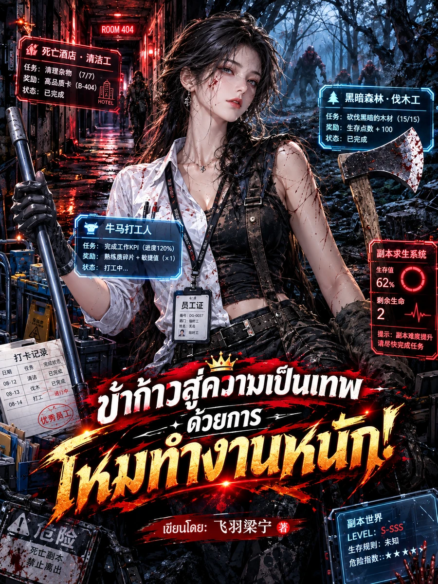 ปก "ข้าก้าวสู่ความเป็นเทพด้วยการโหมทํางานหนัก!"