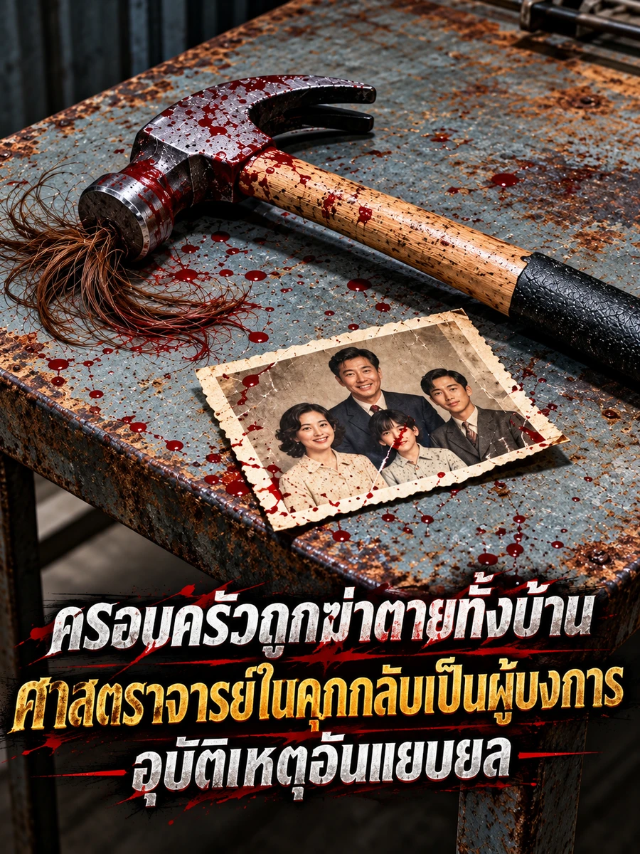 ปก ครอบครัวถูกฆ่าตายทั้งบ้าน ศาสตราจารย์ในคุกกลับเป็นผู้บงการอุบัติเหตุอันแยบยล