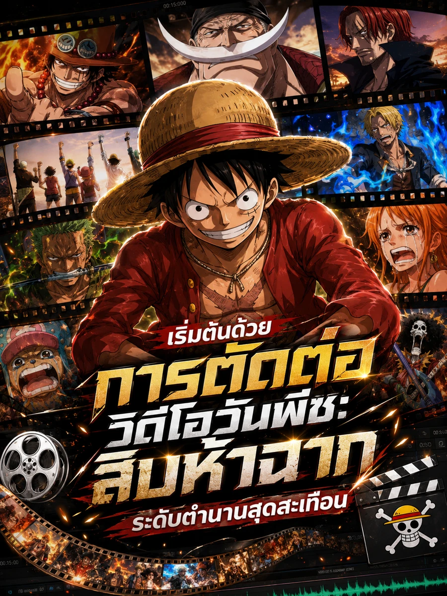ปก เริ่มต้นด้วยการตัดต่อวิดีโอวันพีซ: สิบห้าฉากระดับตํานานสุดสะเทือน