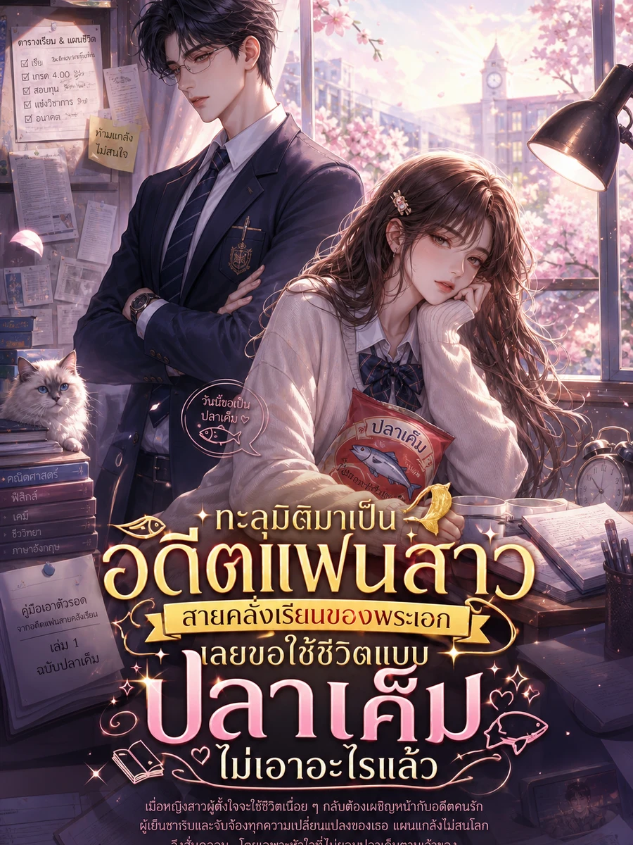 ปก [จบแล้ว}ทะลุมิติมาเป็นอดีตแฟนสาวสายคลั่งเรียนของพระเอก เลยขอใช้ชีวิตแบบปลาเค็มไม่เอาอะไรแล้ว