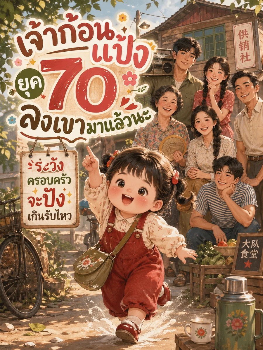 ปก เจ้าก้อนแป้งยุค 70 ลงเขามาแล้วนะ ระวังครอบครัวจะปังเกินรับไหว