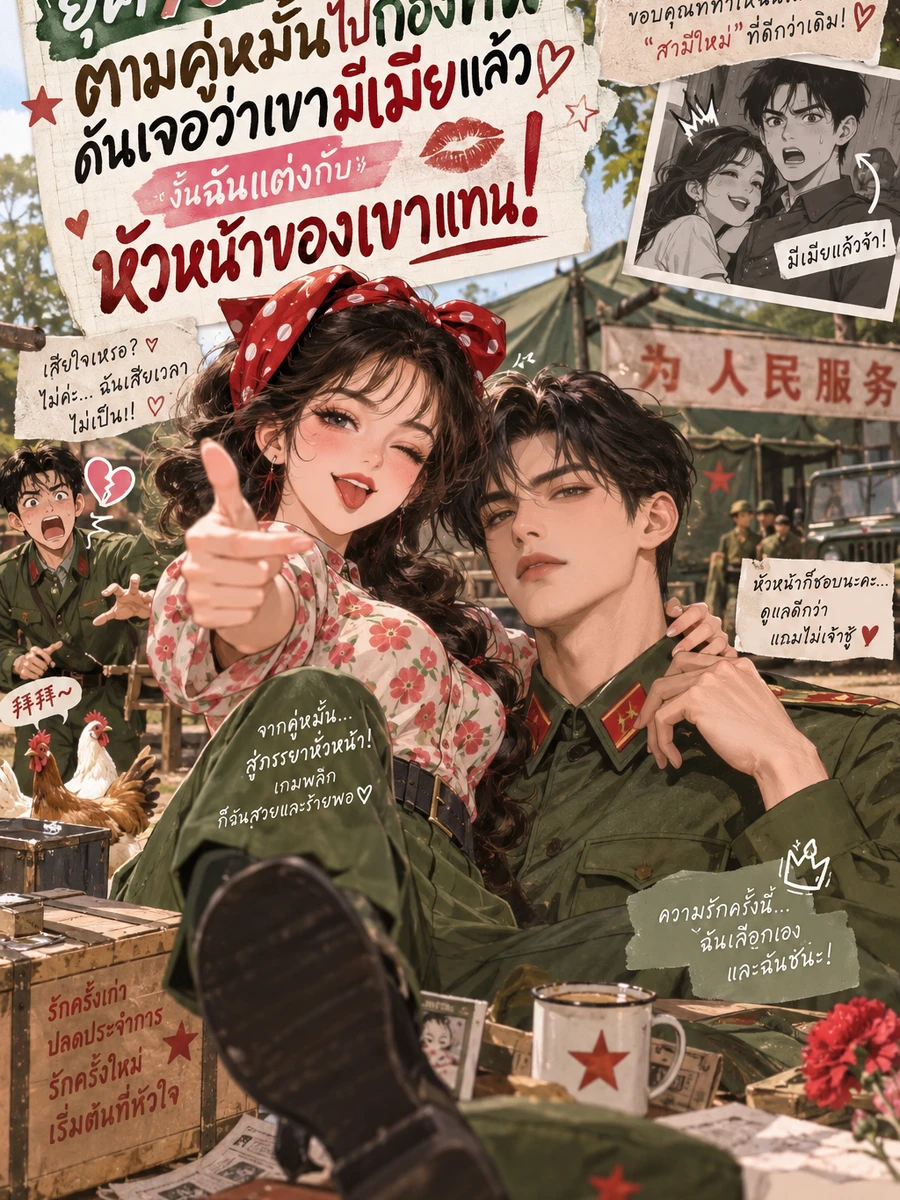 ปก (จบแล้ว) ยุค 70: ตามคู่หมั้นไปกองทัพ ดันเจอว่าเขามีเมียแล้ว งั้นฉันแต่งกับหัวหน้าของเขาแทน!