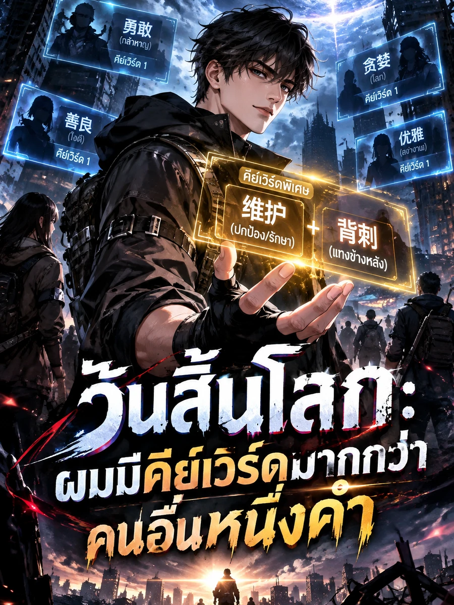 ปก วันสิ้นโลก: ผมมีคีย์เวิร์ดมากกว่าคนอื่นหนึ่งคํา