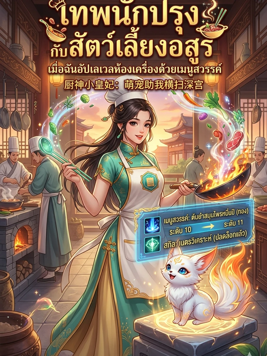 ปก เทพนักปรุงกับสัตว์เลี้ยงอสูร: เมื่อฉันอัปเลเวลห้องเครื่องด้วยเมนูสวรรค์