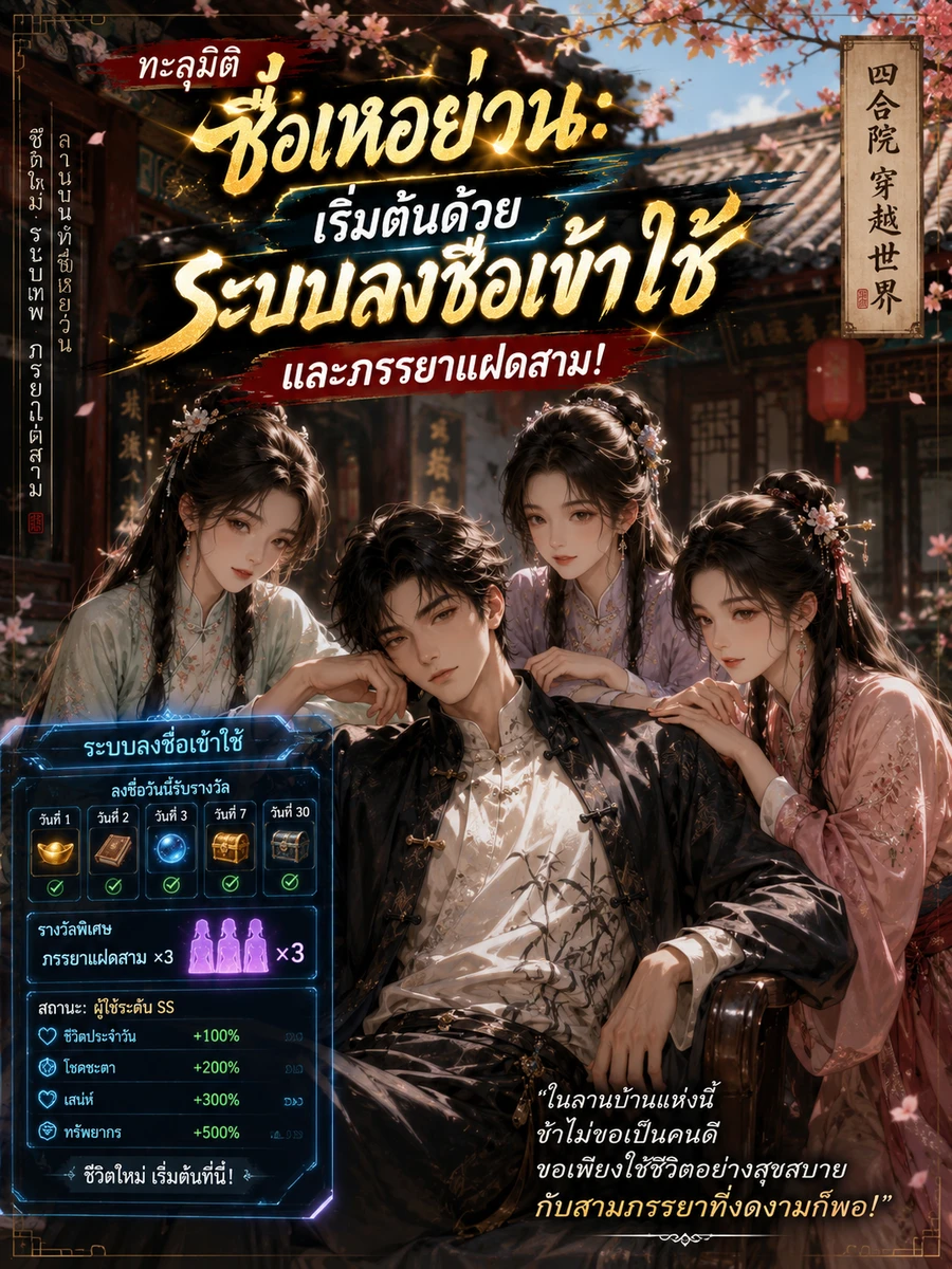 ปก ทะลุมิติซื่อเหอย่วน: เริ่มต้นด้วยระบบลงชื่อเข้าใช้ และภรรยาแฝดสาม!