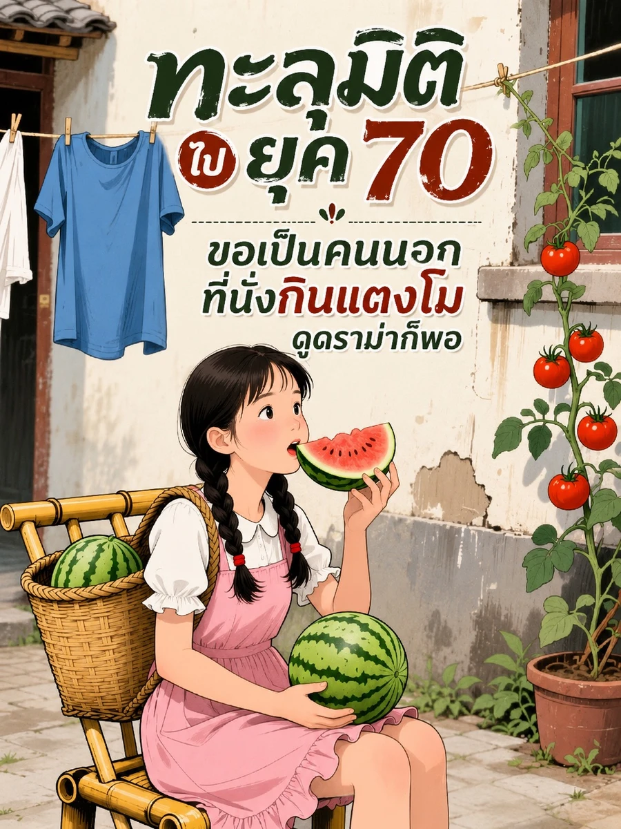 ปก (จบแล้ว) "ทะลุมิติไปยุค 70: ขอเป็นคนนอกที่นั่งกินแตงโมดูดราม่าก็พอ"