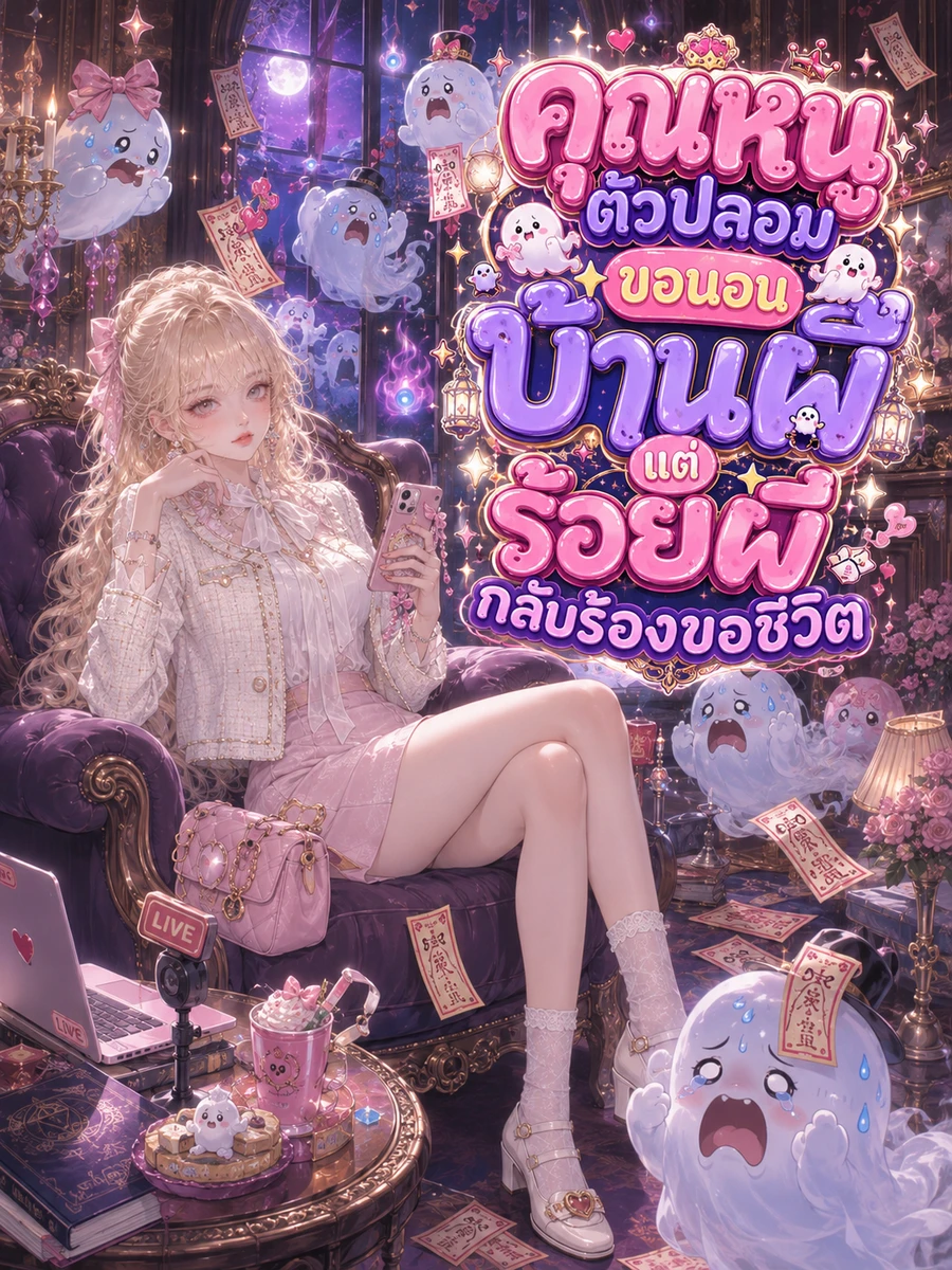 ปก [จบแล้ว ฟรี50ตอน]คุณหนูตัวปลอมขอนอนบ้านผี แต่ร้อยผีกลับร้องขอชีวิต