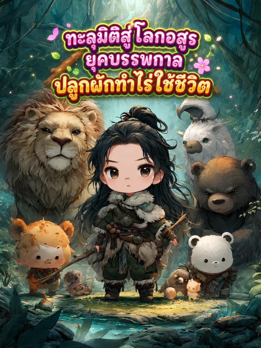 ปก ทะลุมิติสู่โลกอสูรยุคบรรพกาล ปลูกผักทําไร่ใช้ชีวิต
