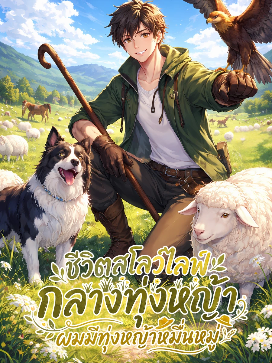 ปก ชีวิตสโลว์ไลฟ์กลางทุ่งหญ้า : ผมมีทุ่งหญ้าหมื่นหมู่