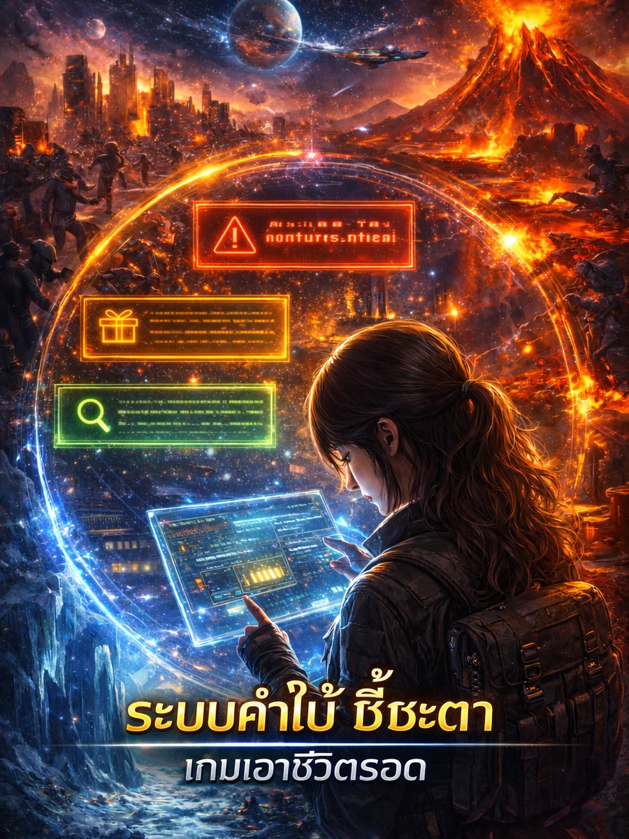 ปก ระบบคําใบ้ชี้ชะตา เกมเอาชีวิตรอด ( เปิดอ่านฟรีเริ่มต้น 60 ตอน )