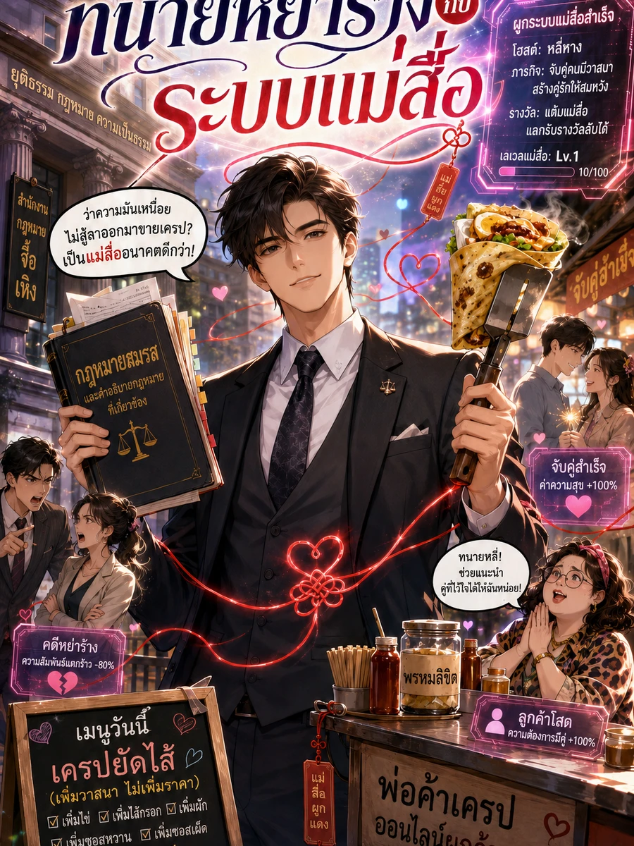 ปก ระบบจับคู่รัก เป็นทนายหย่าแท้ ๆ ทําไมเอาแต่จับคู่ให้ชาวบ้าน