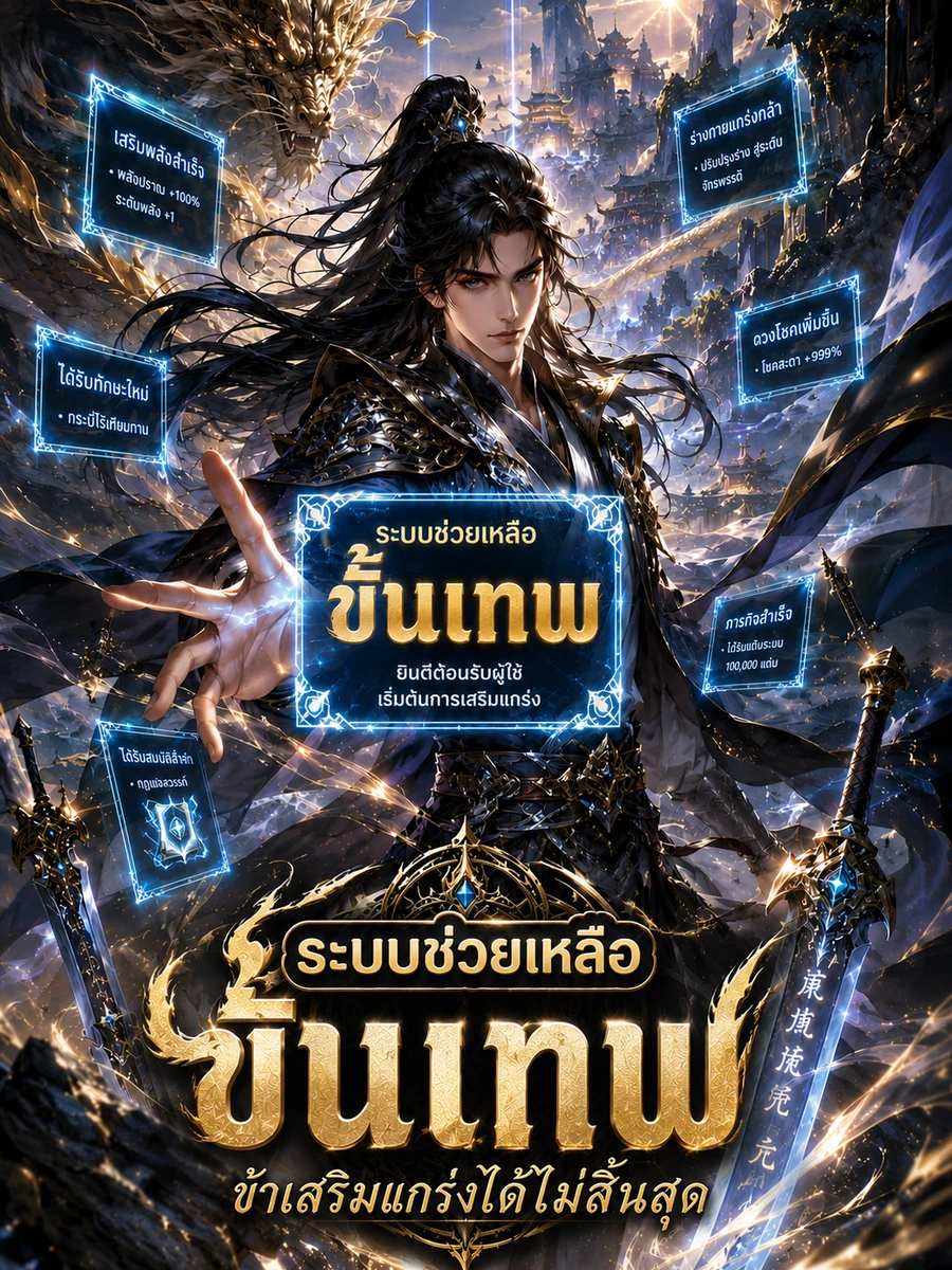 ปก ระบบช่วยเหลือขั้นเทพ : ข้าเสริมแกร่งได้ไม่สิ้นสุด