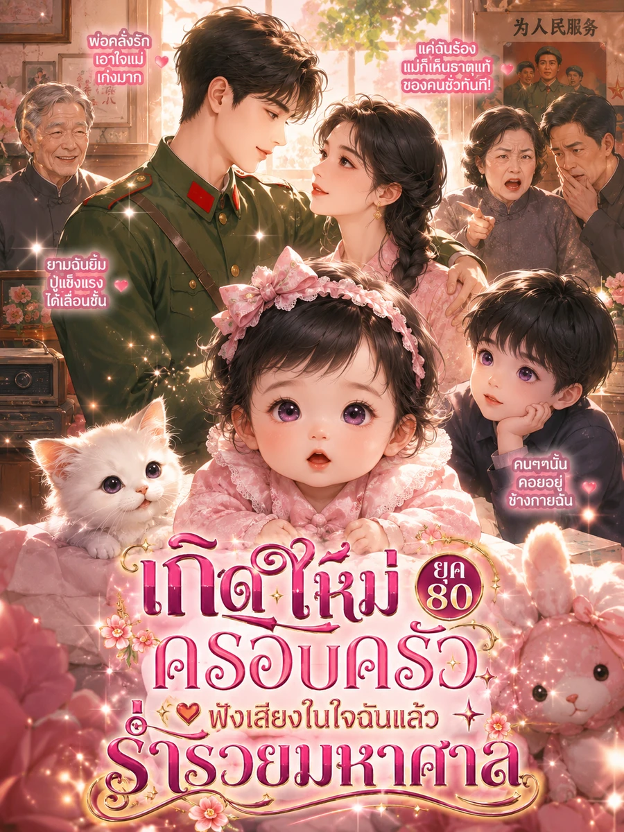 ปก เกิดใหม่ในยุค 80 ครอบครัวฟังเสียงในใจฉันแล้วร่ํารวยมหาศาล