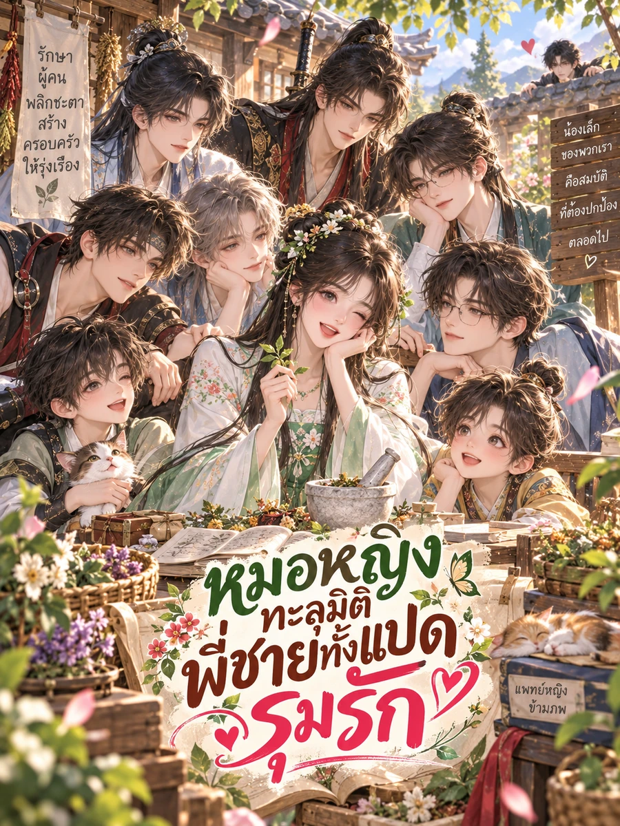 ปก (อ่านฟรี 100 ตอน) หมอหญิงทะลุมิติ พี่ชายทั้งแปดรุมรัก
