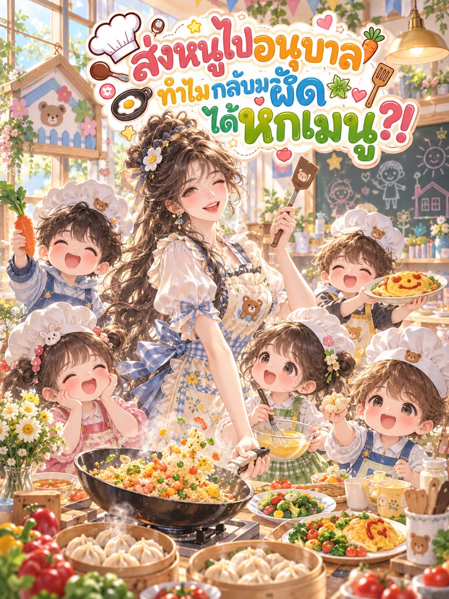 ปก [จบแล้ว]ส่งหนูไปอนุบาล ทําไมกลับมาผัดได้หกเมนู?!