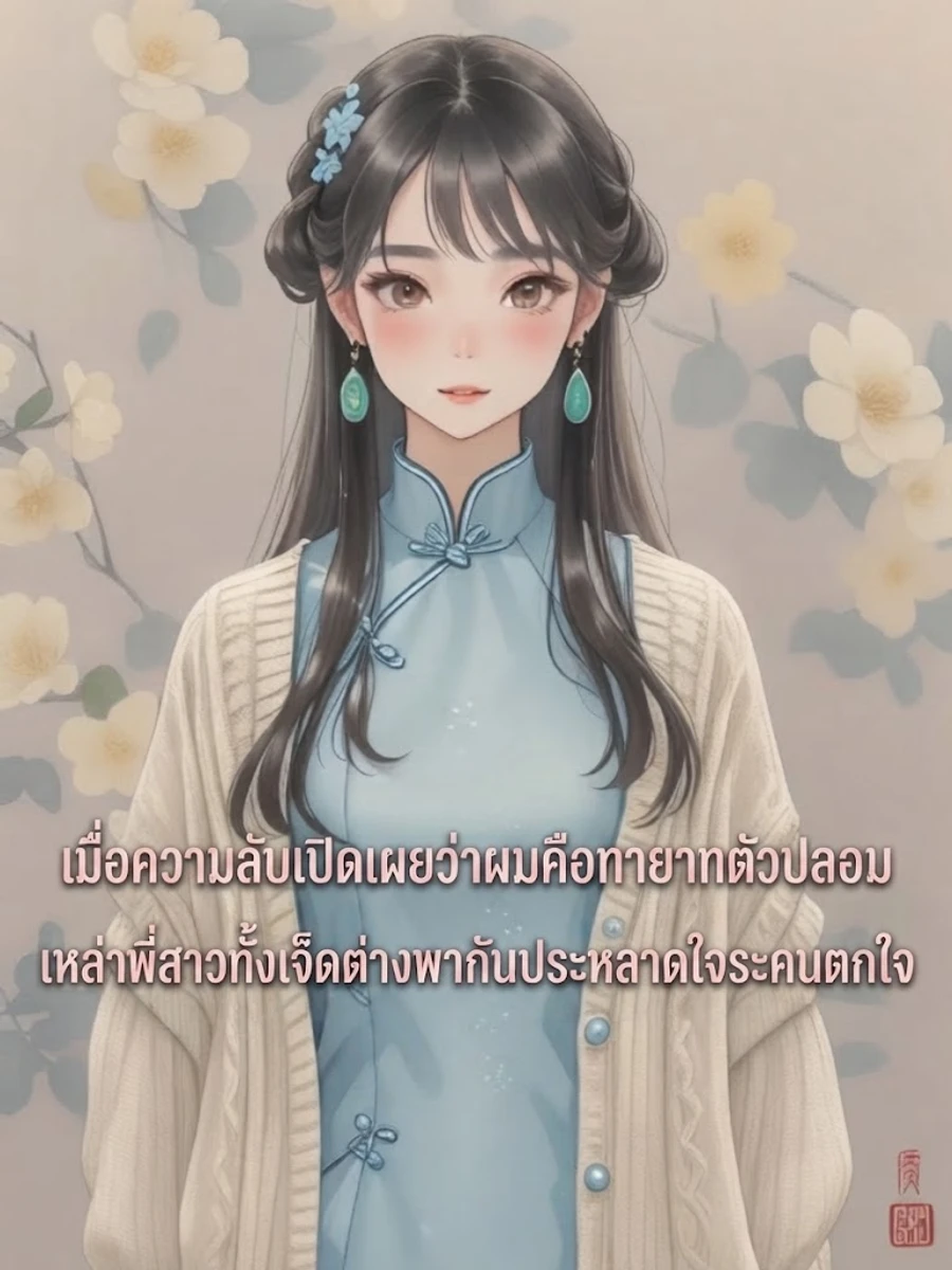 ปก เมื่อความลับเปิดเผยว่าผมคือทายาทตัวปลอม เหล่าพี่สาวทั้งเจ็ดต่างพากันประหลาดใจระคนตกใจ