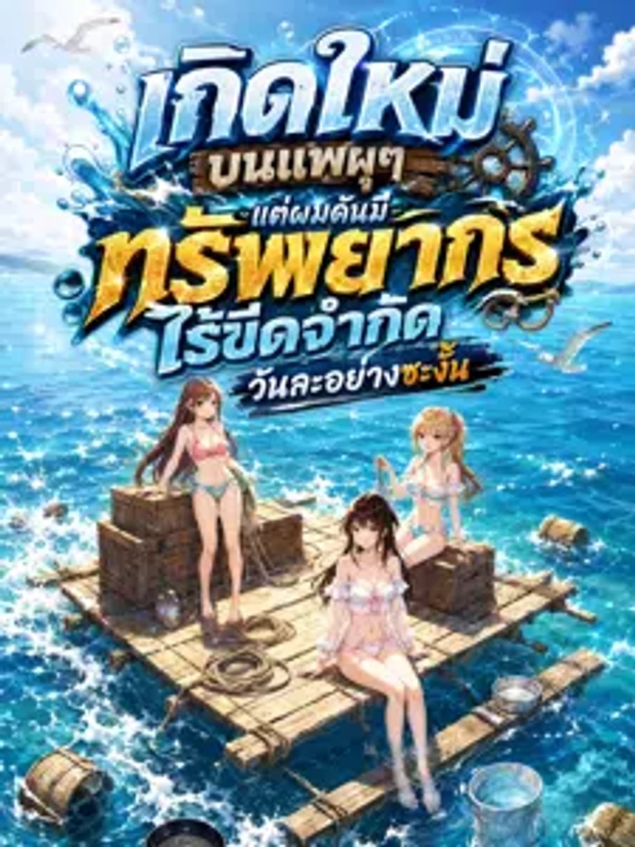 ปก เกิดใหม่บนแพผุๆ แต่ผมดันมีทรัพยากรไร้ขีดจํากัดวันละอย่างซะงั้น