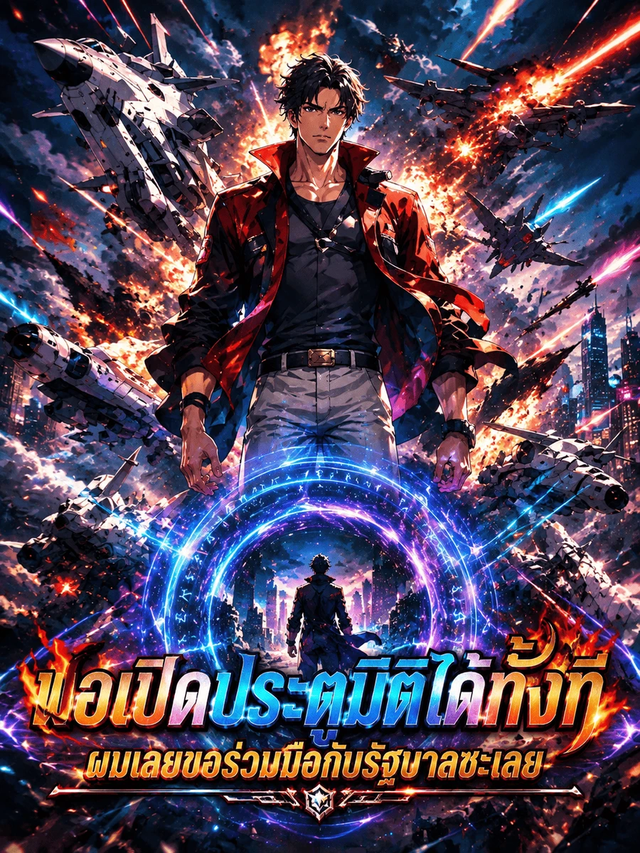 ปก [อ่านฟรี100ตอน] พอเปิดประตูมิติได้ทั้งที ผมเลยขอร่วมมือกับรัฐบาลซะเลย