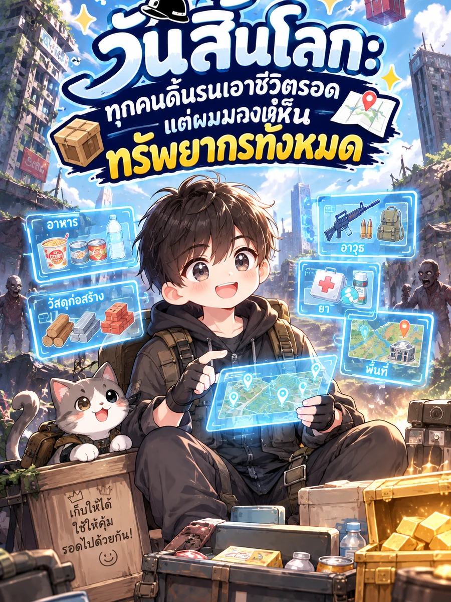 ปก [จบ] วันสิ้นโลก: ทุกคนดิ้นรนเอาชีวิตรอด แต่ผมมองเห็นทรัพยากรทั้งหมด