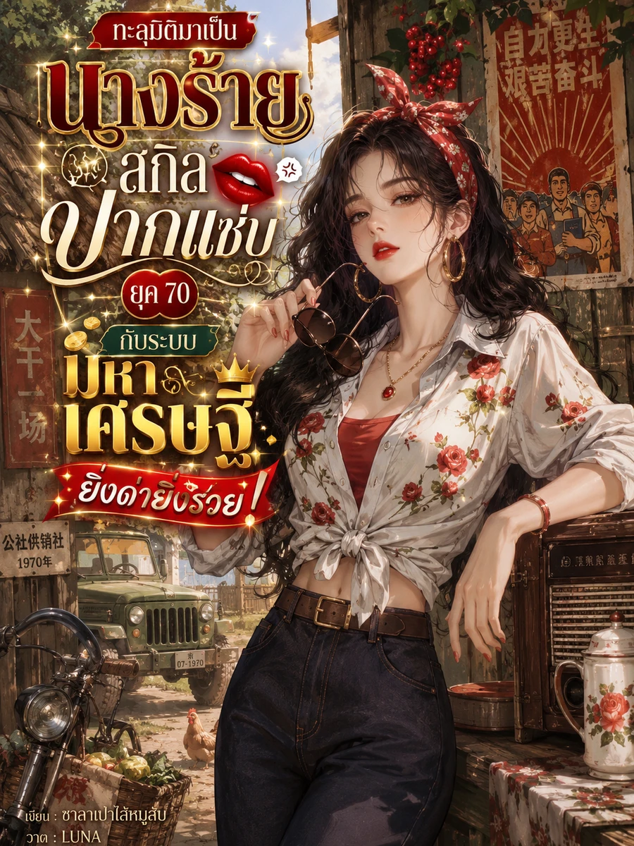 ปก ทะลุมิติมาเป็นนางร้ายสกิลปากแซ่บยุค 70 กับระบบมหาเศรษฐี ยิ่งด่ายิ่งรวย!