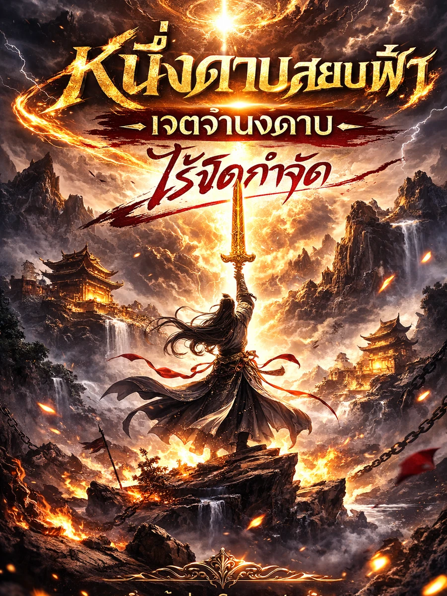 ปก หนึ่งดาบสยบฟ้า เจตจํานงดาบไร้ขีดกําจัด ( จบ ) ( อ่านฟรีเริ่มต้น 100 ตอน )