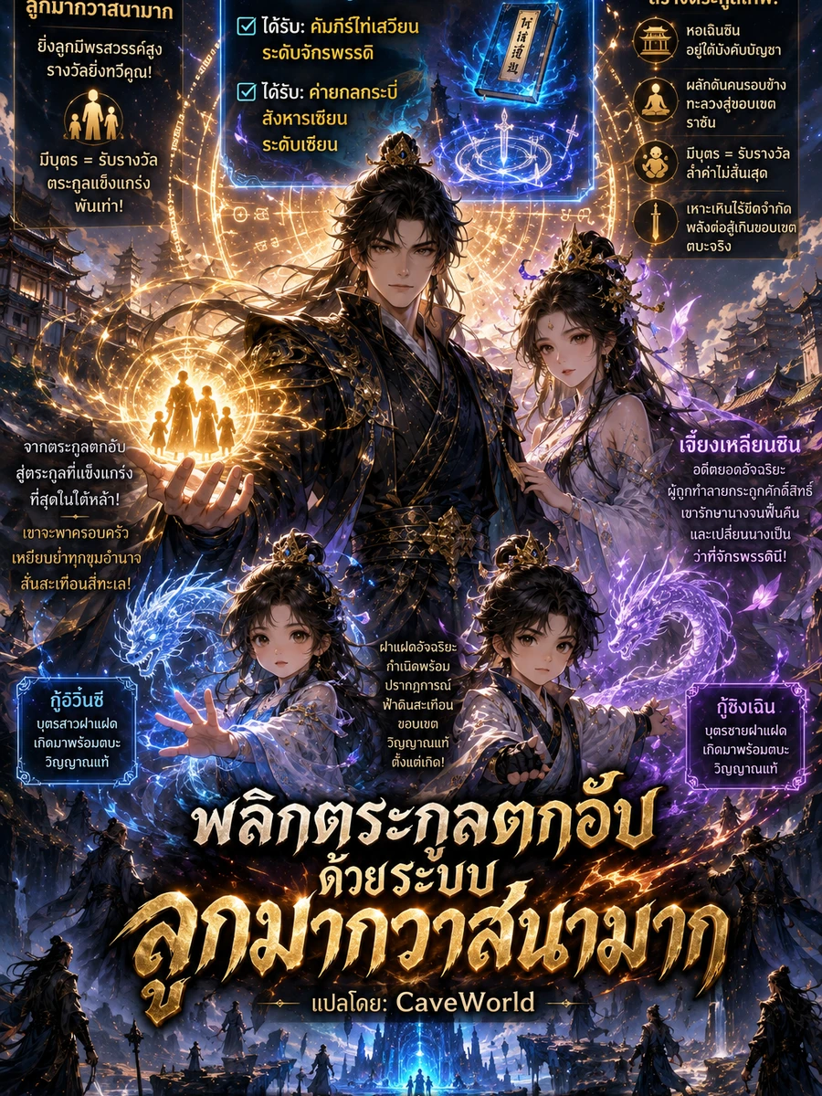 ปก พลิกตระกูลตกอับด้วยระบบลูกมากวาสนามาก
