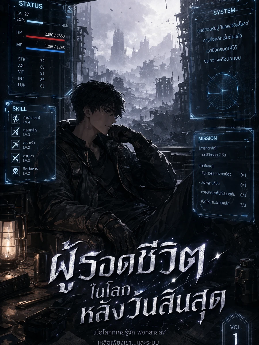 ปก เมื่อโลกเข้าสู่โหมดเอาชีวิตรอด ผมได้เครื่องจําลองบุคลากรแรงก์ D