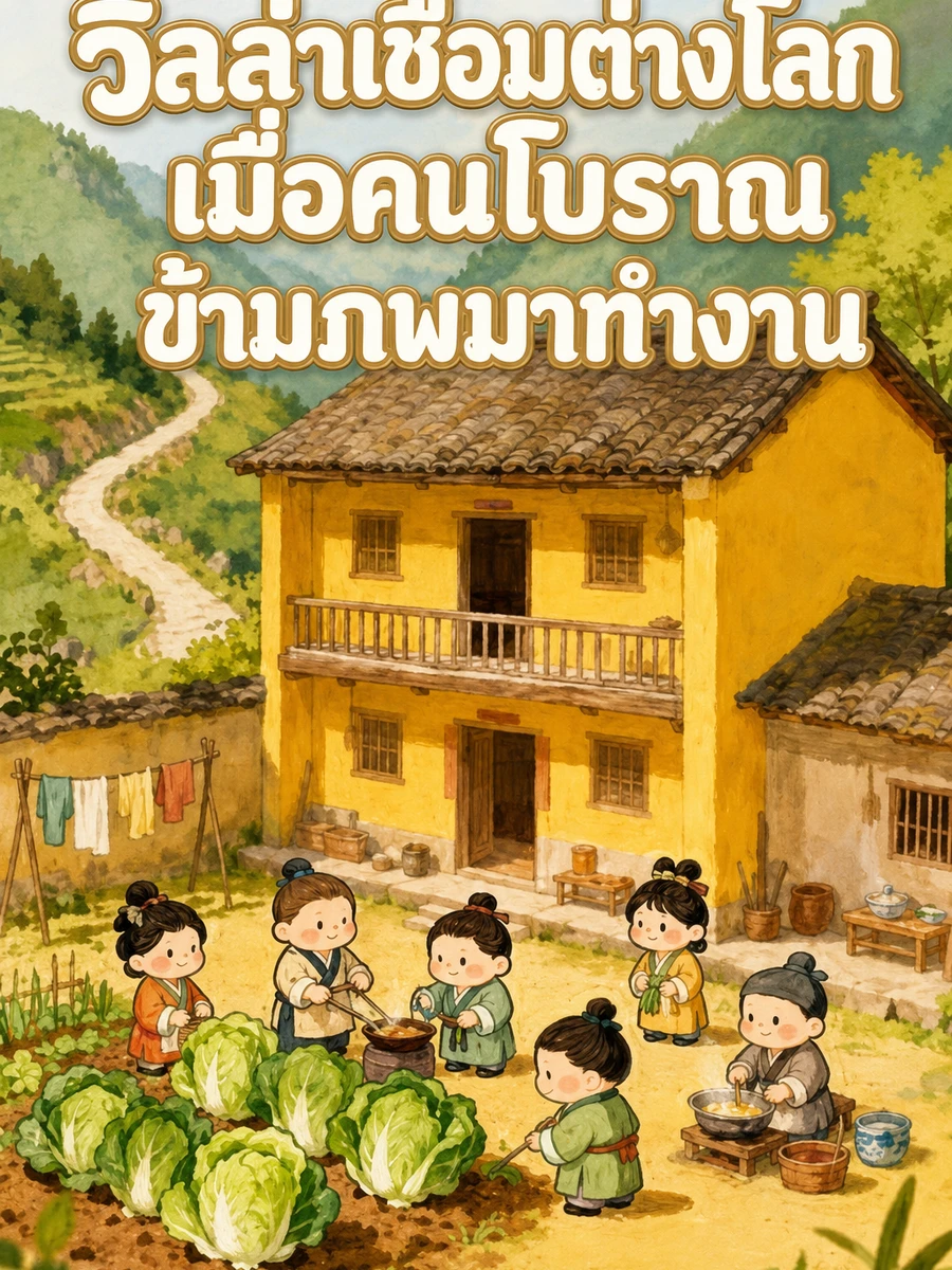 ปก วิลล่าเชื่อมต่างโลก เมื่อคนโบราณข้ามภพมาทํางาน
