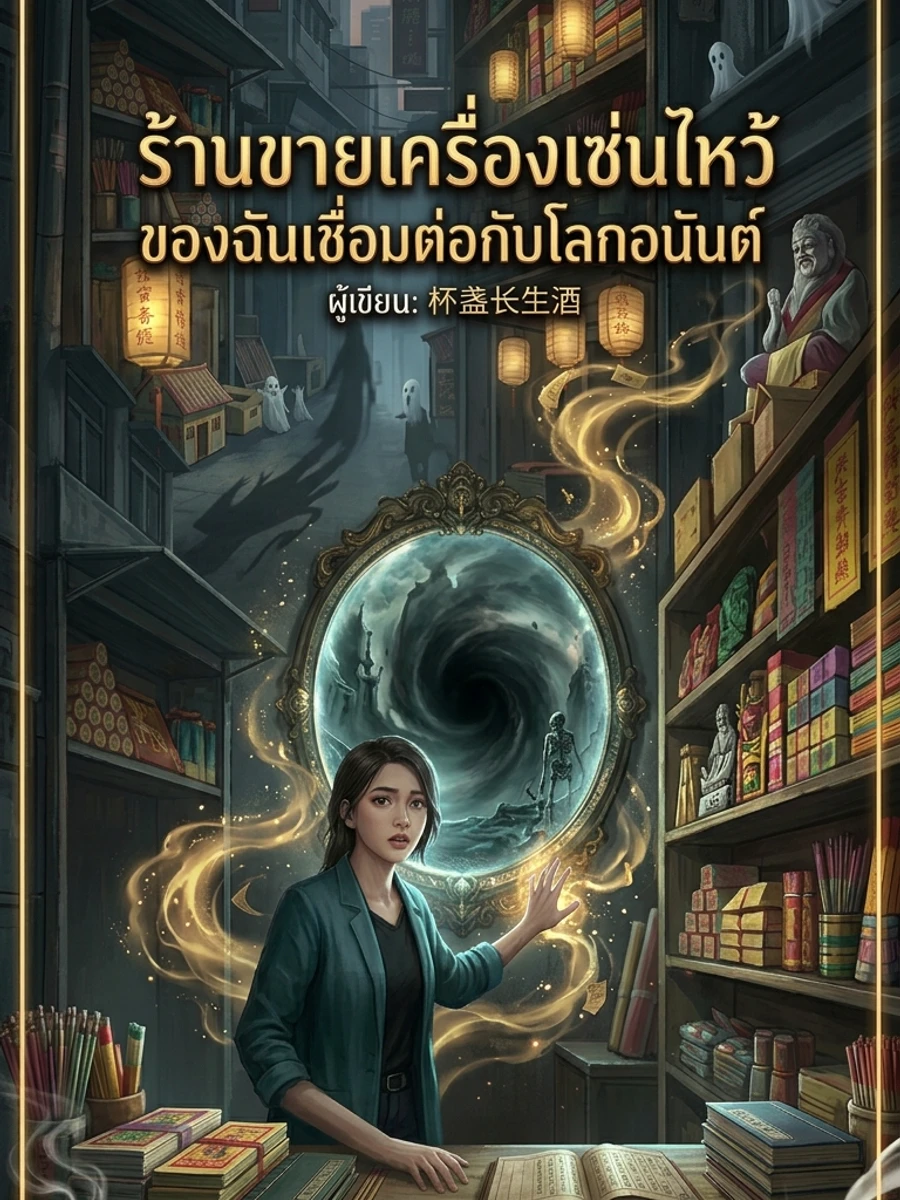 ปก ร้านขายเครื่องเซ่นไหว้ ของฉันเชื่อมต่อกับโลกอนันต์