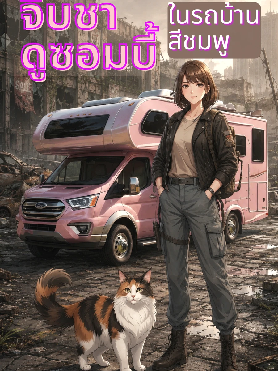 ปก จิบชาดูซอมบี้ ในรถบ้านสีชมพู