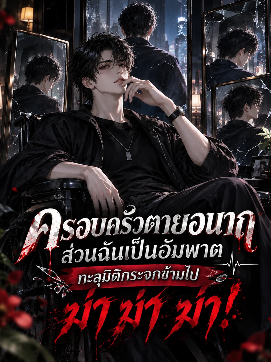 ปก ครอบครัวตายอนาจส่วนฉันเป็นอัมพาตทะลุมิติกระจกข้างไปฆ่าฆ่าฆ่า!