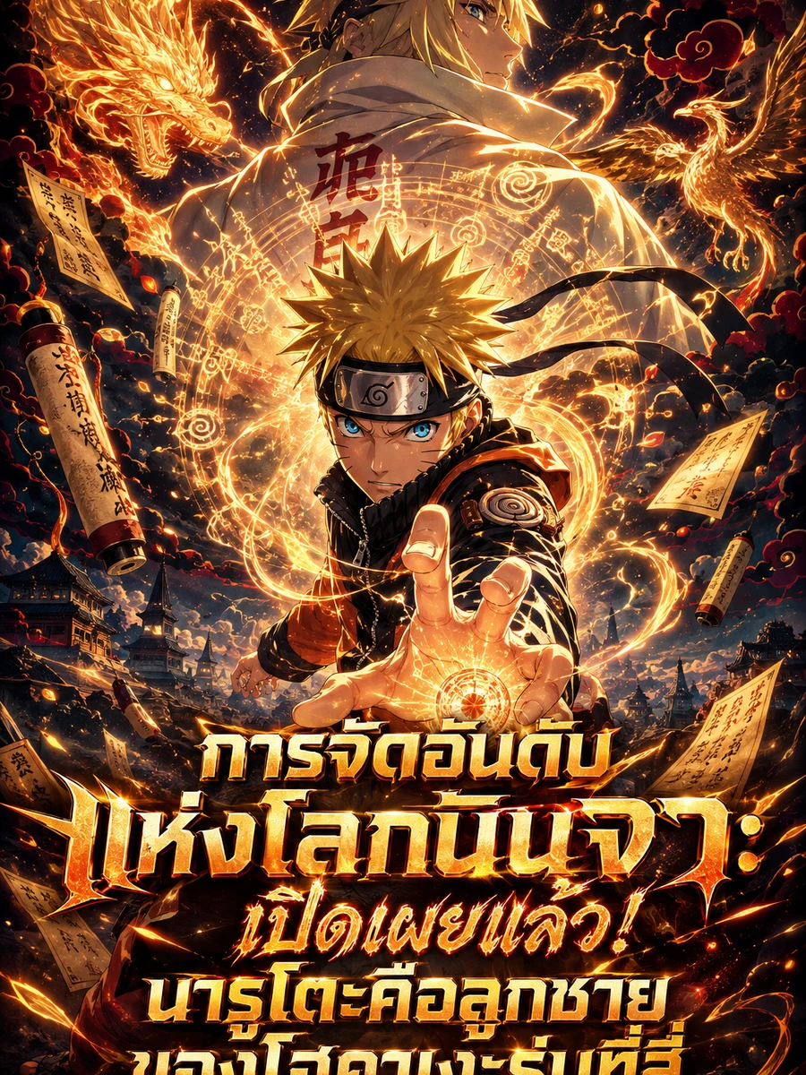 ปก การจัดอันดับแห่งโลกนินจา: เปิดเผยแล้ว! นารูโตะคือลูกชายของโฮคาเงะรุ่นที่สี่