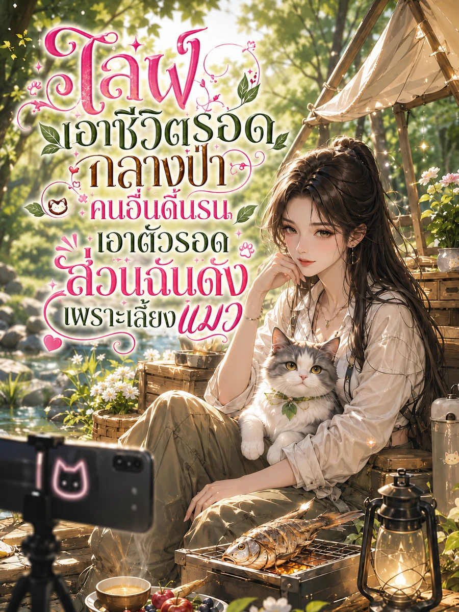 ปก ไลฟ์เอาชีวิตรอดกลางป่า คนอื่นดิ้นรนเอาตัวรอด ส่วนฉันดังเพราะเลี้ยงแมว