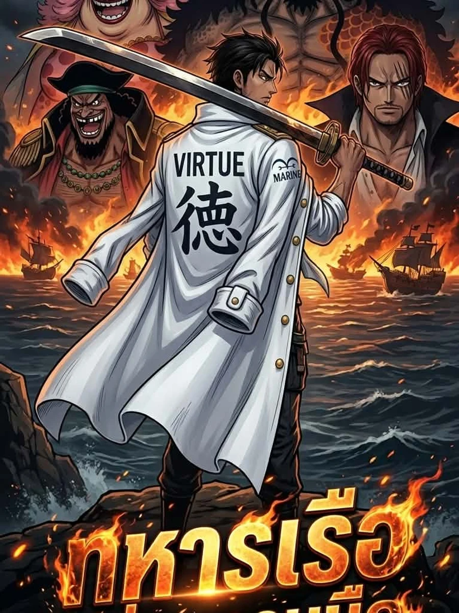 ปก (ฟรี 100 ตอน) ทหารเรือแห่งความมืด ((แฟนฟิค วันพีช))