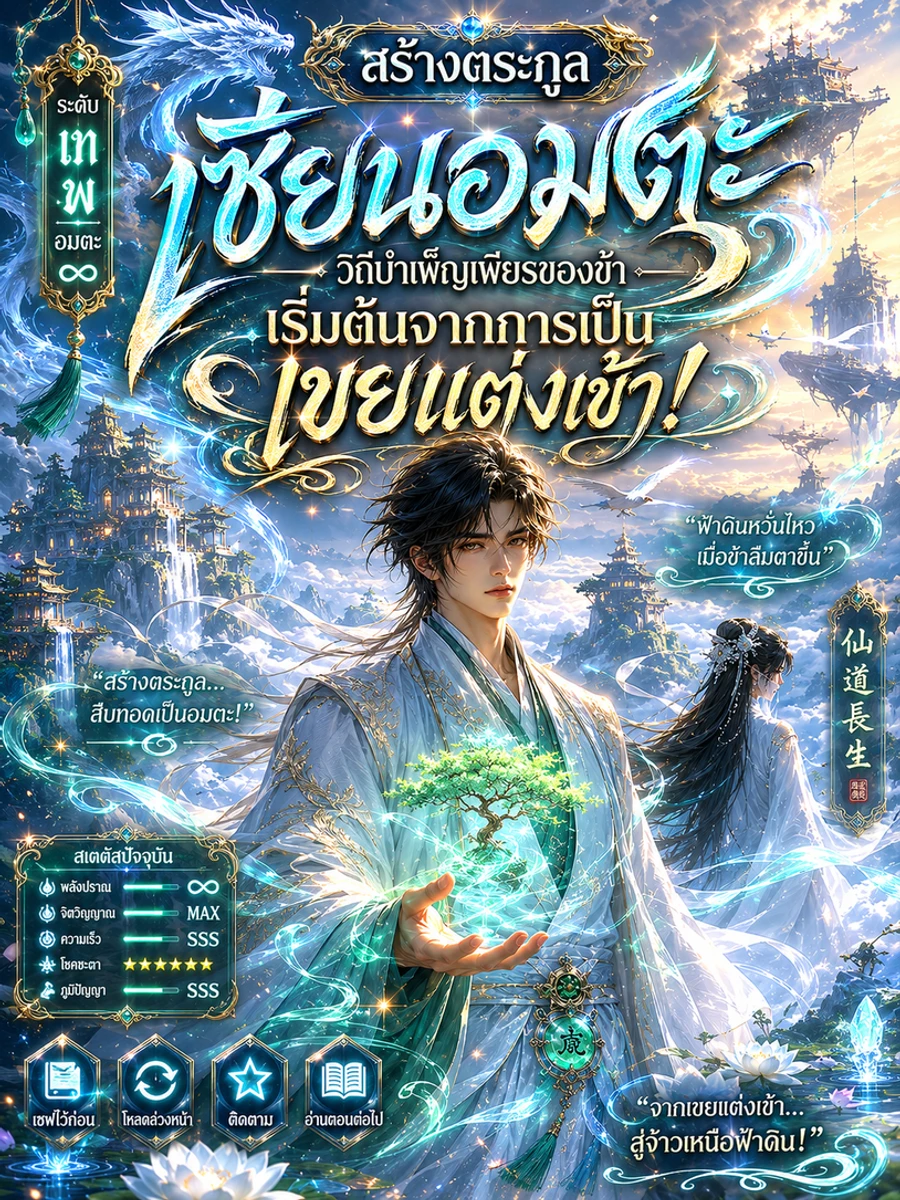 ปก สร้างตระกูลเซียนอมตะ วิถีบําเพ็ญเพียรของข้าเริ่มต้นจากการเป็นเขยแต่งเข้า!