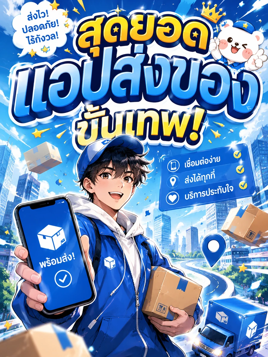 ปก สุดยอดแอปส่งของขั้นเทพ!