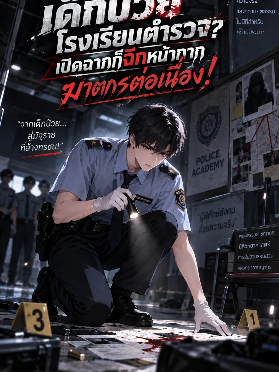ปก [จบแล้ว] เด็กบ๊วยโรงเรียนตํารวจ? เปิดฉากมาก็ฉีกหน้ากากฆาตกรต่อเนื่อง!