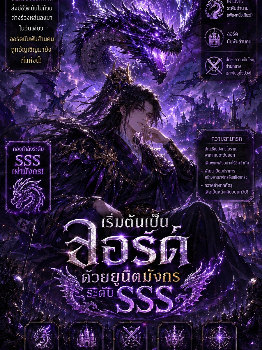 ปก เริ่มต้นเป็นลอร์ดด้วยยูนิตมังกรระดับ SSS